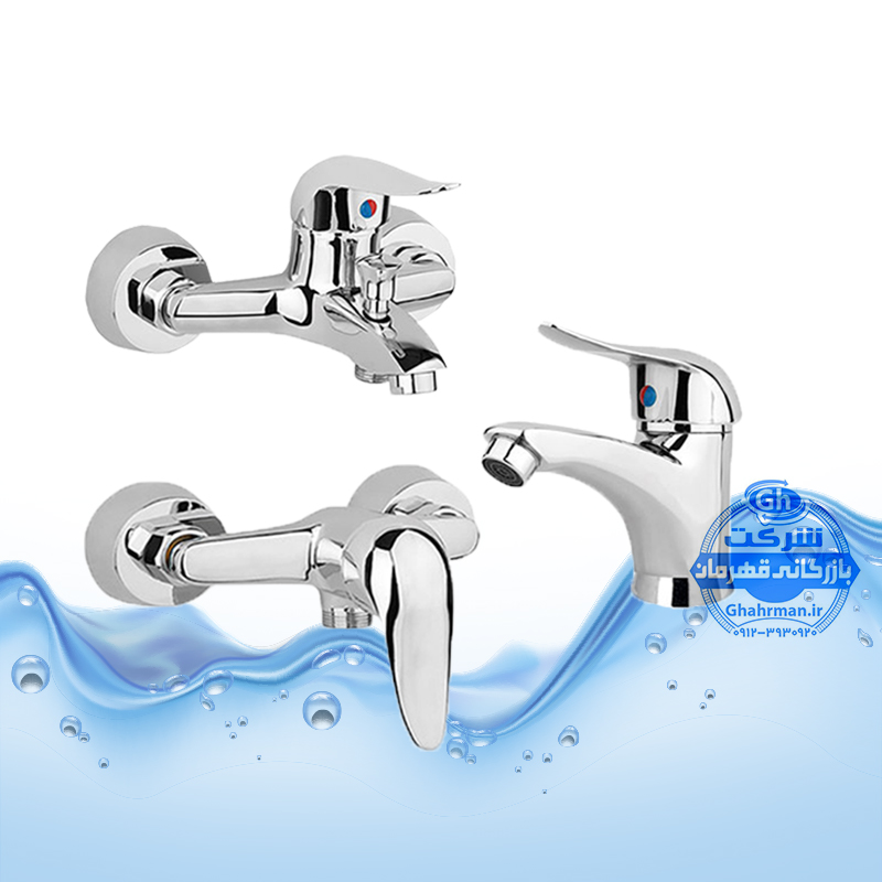 ست ۳ عددی شیرآلات برند آیدا صنعت مدل قهرمان | شیر حمامشیر توالتشیر روشویی | کروم براق
