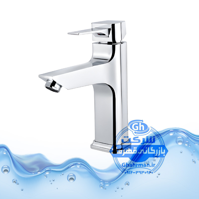 شیر روشویی مدل برمودا  رنگ کروم| شیرآلات برند آیدا صنعت مدل برمودا